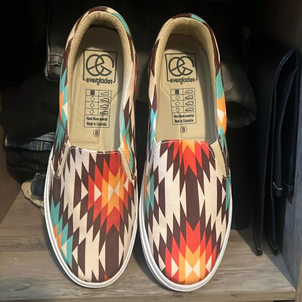 Everglades Aztec slip on shoes
